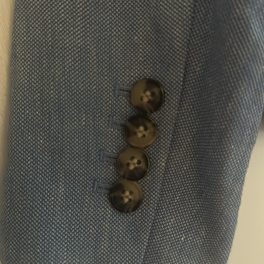 Ann Taylor Carolina Blue Linen Blazer size 2 - Picture 4 of 5
